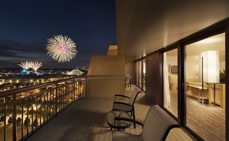 disney contemporary resort fireworks view